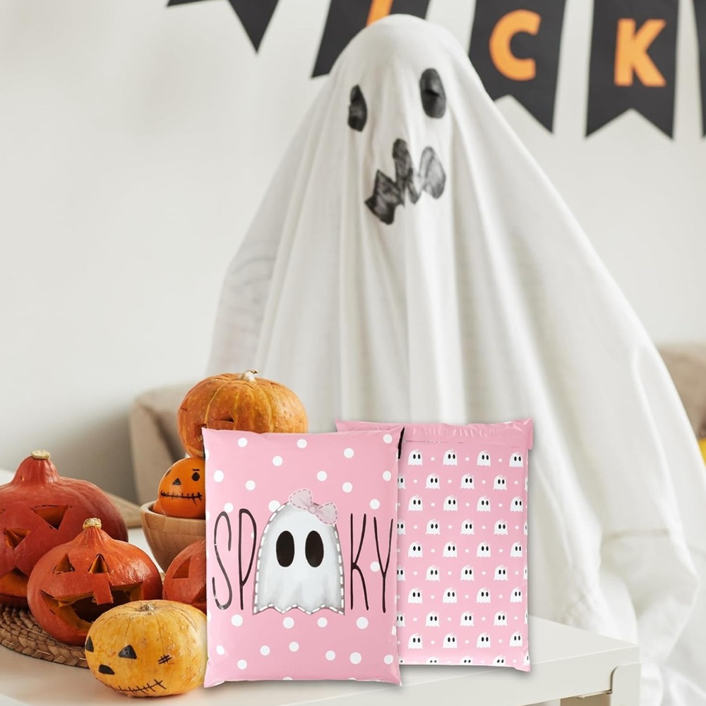 10 Mailers 10x13 inch Spooky Ghost NIP - Picture 5 of 5
